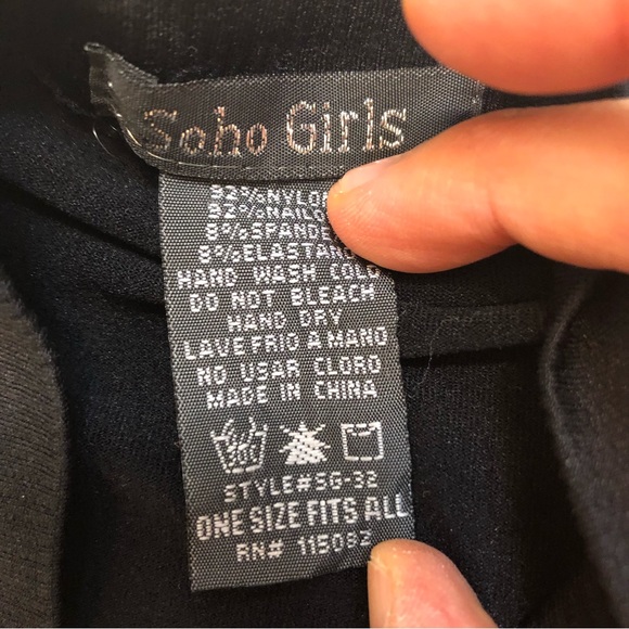 NWOT BLACK tights small SOHO GIRLS - Picture 3 of 8